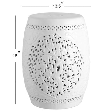 Tree of Life 18" Ceramic Garden Stool - JONATHAN Y
